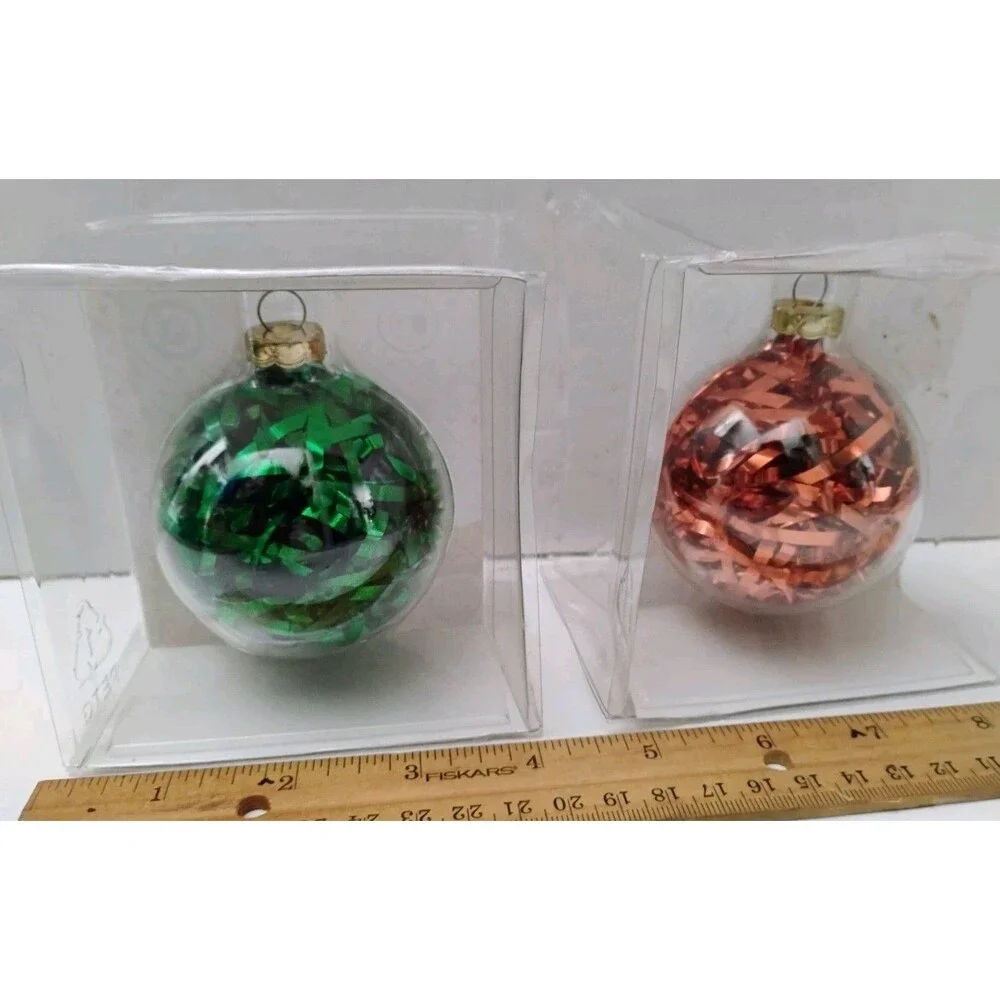 Vtg Oregon Ducks Oregon State Beavers Glass Christmas Ornaments Civil War Pair